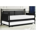 thumbnail image 6 of DHP Astoria Metal and Upholstered Daybed with Trundle, Twin, Black, 6 of 20