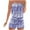 Blue, variant on Women's Strapless Jumpsuit, One-Shoulder Casual Romper with Drawstring Waist and Pockets, Lightweight Summer Shorts for Outdoor Activities