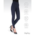 thumbnail image 6 of MeMoi Women's Comfort Cotton Blend Lightweight Leggings - Womens - Female (Large/X-Large, Navy), 6 of 7