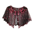 thumbnail image 1 of Châles pour Femmes, Cape en Dentelle Crochetée Tout en Maille Été Robe à Sequins Perlée pour Fête, Accessoires de Mode Automne Hiver, 1 of 6