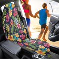 thumbnail image 4 of XYZCANDO Tropical Floral Print Car Seat Towel Cover, Compatible with Truck Seat Van, Terry Cloth Car Seat Covers for Cars Sedans Waterproof, 4 of 7