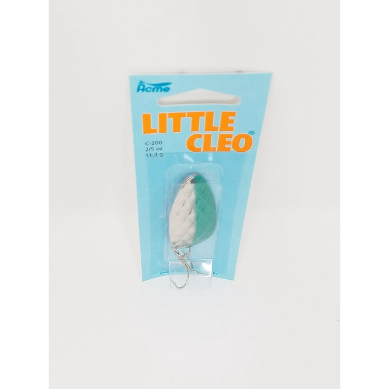 Acme Tackle Little Cleo Fishing Spoon Hammered Nickel Green 2/5 oz