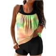 thumbnail image 2 of Women's Plus Size Tankini Swimsuits with Shorts Two Piece Bathing Suits Ruffle Swimsuits Tummy Control Swimwear, 2 of 8