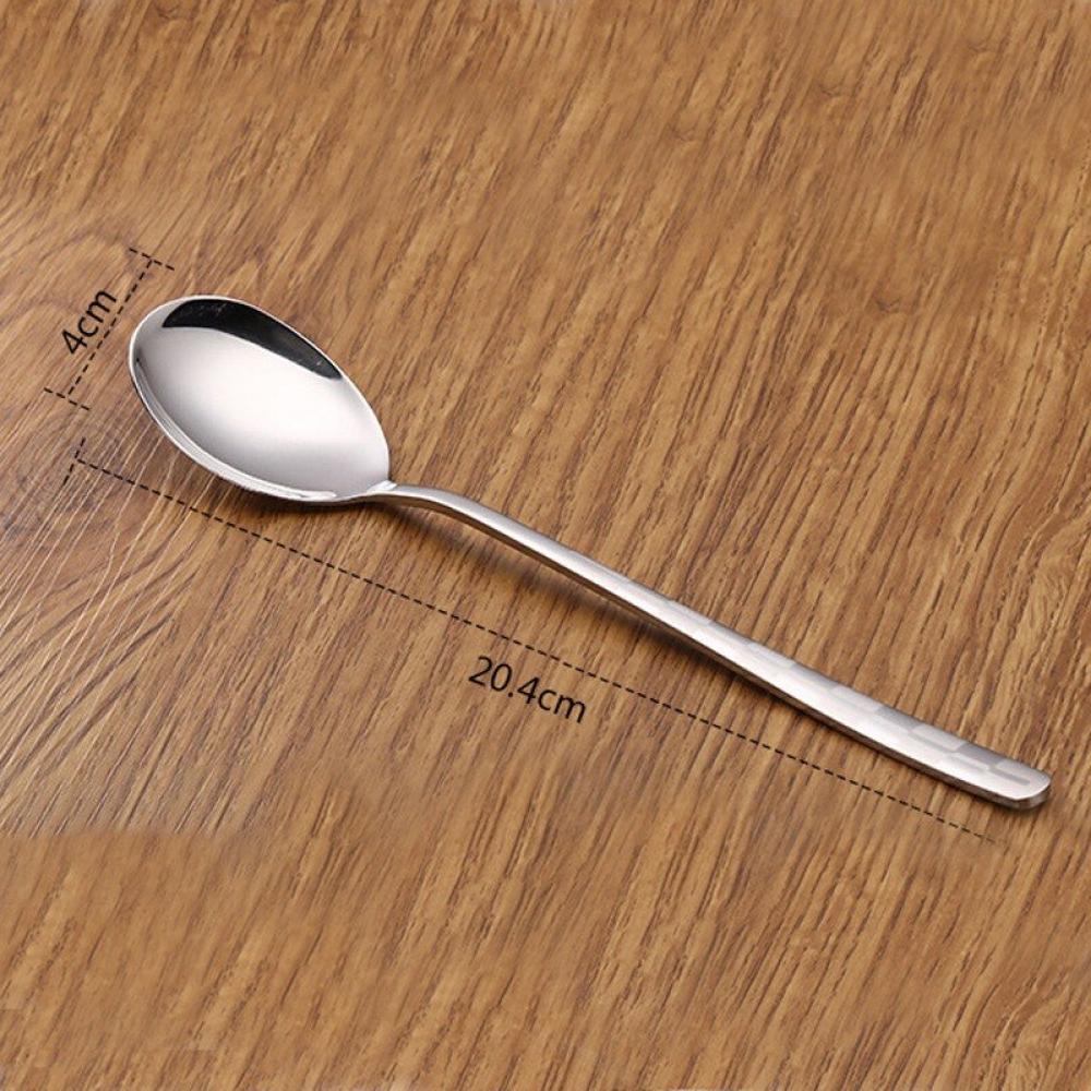 BOLLSLEY 2Pcs Stainless Steel Dinnerware Set Spoon Tea Spoon Dessert Coffee  Ice Cream Spoons Kitchen Accessories Bar Tools With Long Handle 