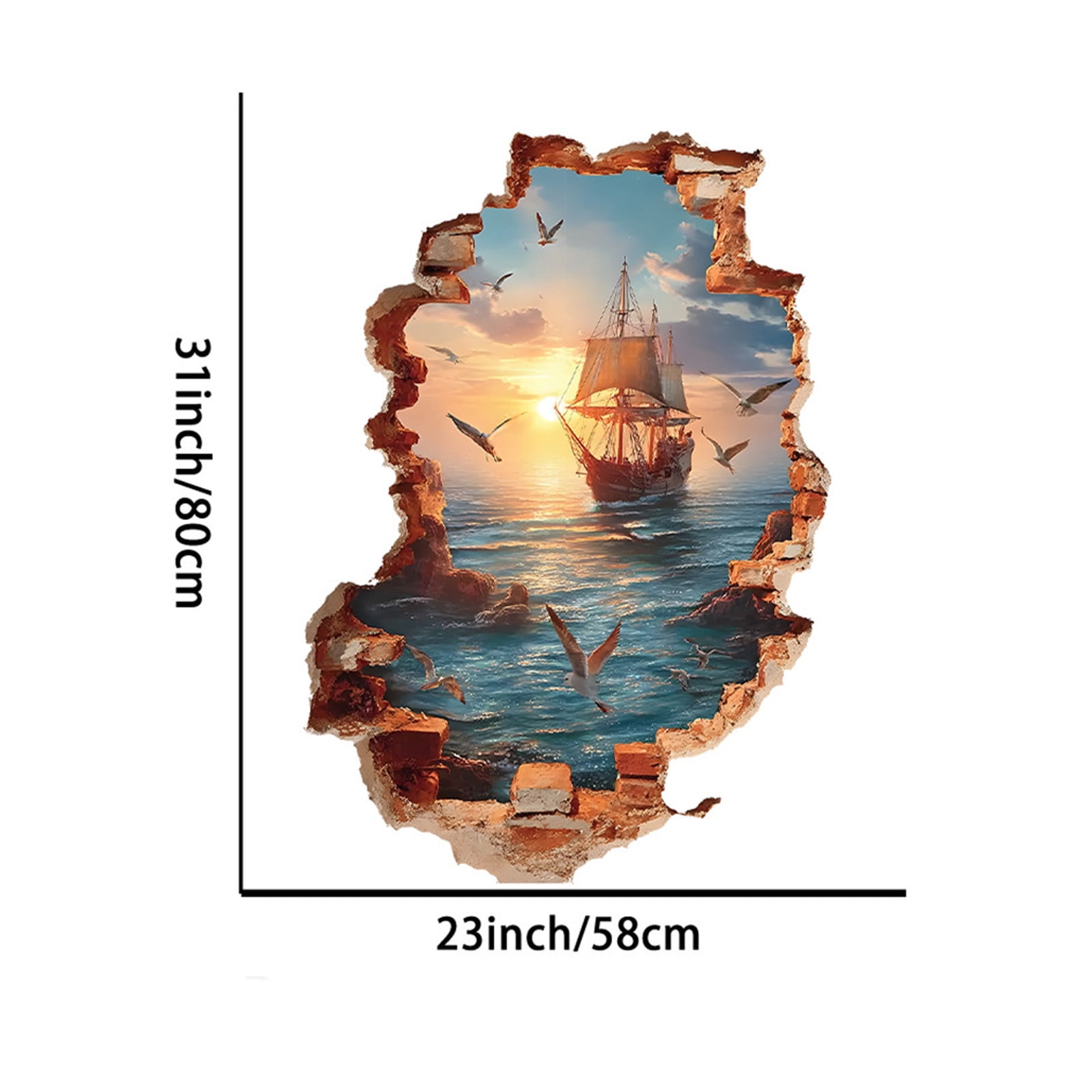 Seyotauo Lovely Aesthetic Pattern Window Stickers, Removable Wall Art Decals for Home Decor, Retro Aesthetic Ornament for Living Room, Door and Glass Decoration
