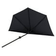 thumbnail image 6 of C-Hopetree 9 ft Half Round Outdoor Patio Market Wall Umbrella with Tilt, Black, 6 of 7