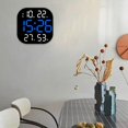 thumbnail image 1 of facefd Digital Wall Clock Temp Date Week Display Large Screen Adjustable Brightness Blue, 1 of 8