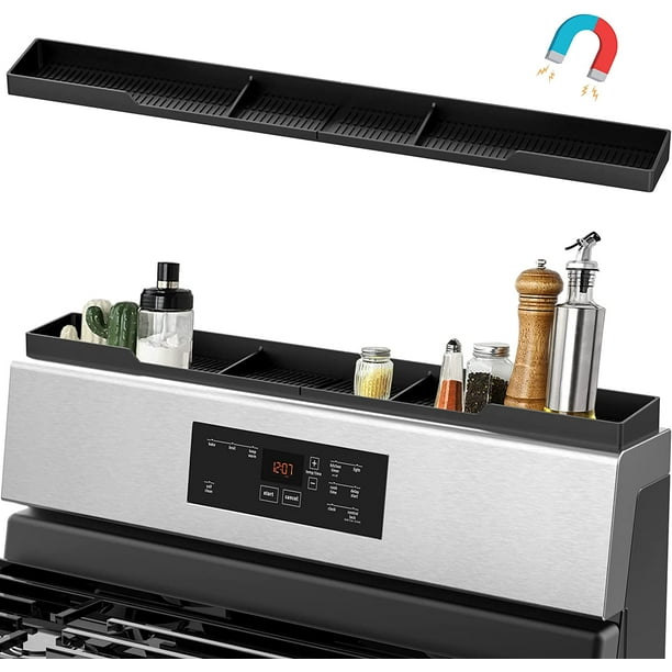 Stove Top Shelf 30 Inch Silicone Material Shelf for the Stove 3 Functional