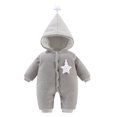 thumbnail image 2 of Vedolay Boy's Tops Boys Jacket Fall Winter Casual Fuzzy Outwear Cozy Coat,Gray 0-3 Months, 2 of 3
