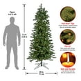 thumbnail image 6 of Open Box National Tree Company HGTV 7.5 Foot Slim Flocked Christmas Tree, 6 of 7