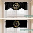 thumbnail image 3 of Tie Up Valance for Windows Honey Bee Daisy Wreath Curtains Valances Rod Pocket Valance Window Treatments Sunflower Leaves Black Balloon Curtains for Kitchen Living Room Bedroom Bathroom 54x18 Inch, 3 of 9