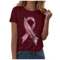 thumbnail image 1 of T-Shirts pour Femmes Été Manches Courtes Hauts Graphiques Mode Décontractée T-Shirts Confortables à Porter Tous les Jours, 1 of 4