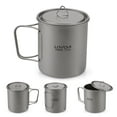 thumbnail image 6 of Ultralight Titanium Cup Outdoor Portable Camping Picnic Water Cup Mug with Foldable Handle 300ml / 350ml / 450ml / 550ml / 650ml / 750ml, 6 of 8