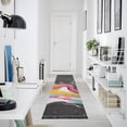 thumbnail image 4 of Yayeee Runner Rug for Bedroom 2'x6' Machine Washable Hallway Non Slip Mat, Colorful Black, 4 of 8