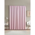 thumbnail image 2 of Your Zone Gingham Plaid Blackout Curtain Panel Pair, Set of 2, Pink, 37" W x 84" L, 2 of 7
