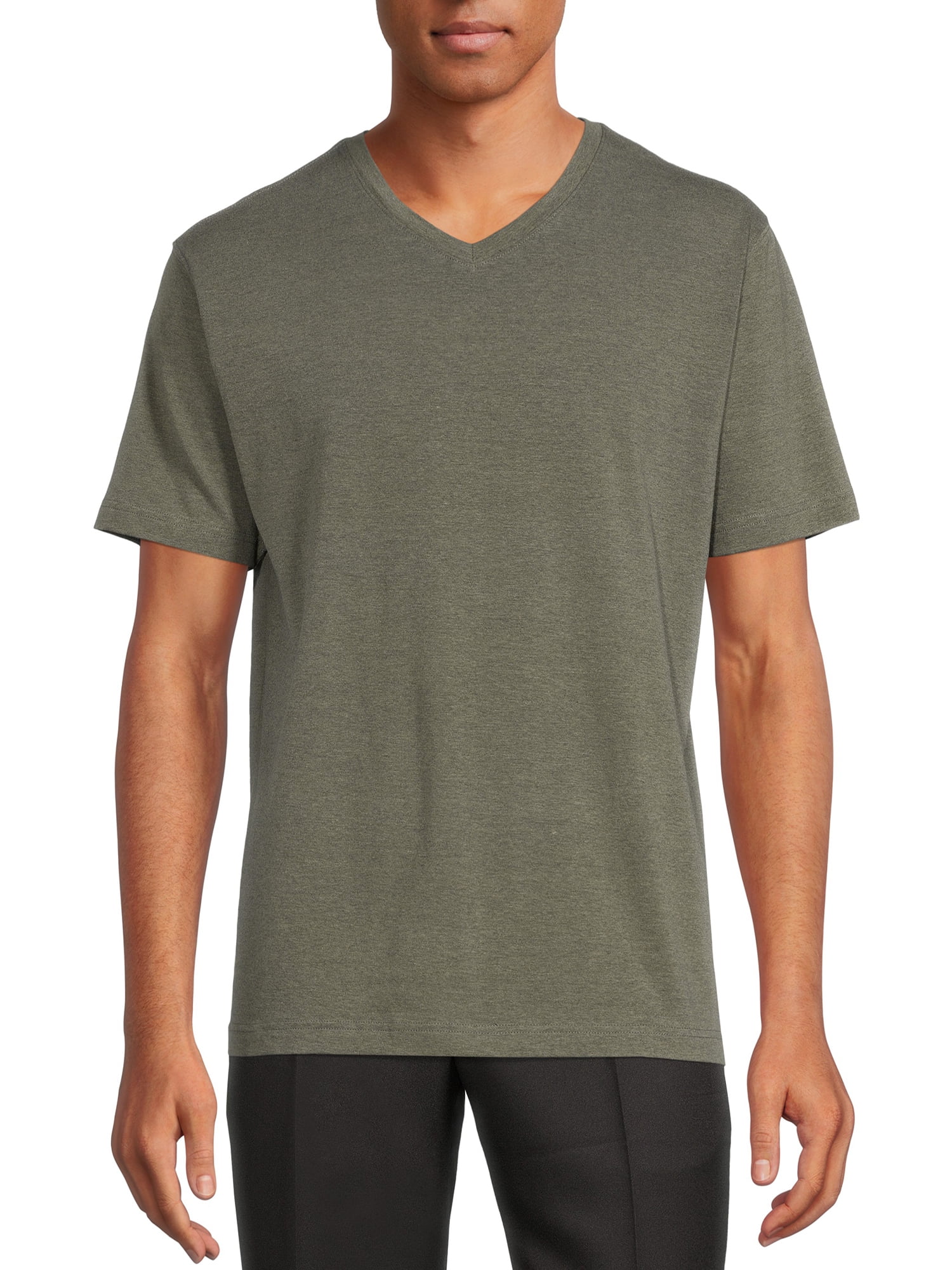 George Men’s V-Neck T-Shirt with Short Sleeves - Walmart.com