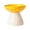 Yellow, variant on Mushroom Cat Bowl,Whisker Fatigue Cat Bowl,Cute Cat Bowls,Elevated Cat Food Bowl, Lead & Cadmium Free Ceramic Cat Bowls for Food and Water.