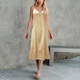 thumbnail image 2 of iHPH7 Nightgowns for Women, Cami Nightgowns for Women, Satin Nightgowns for Women, Long Nightgowns for Women, Summer Nightgowns for Women, Rose Gold XXL, 2 of 5