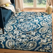 Safavieh  Evoke Dori Distressed Vintage Boho Rug Royal/Ivory 5'1" x 7'6" Latex Free 5' x 8', 8' Runner Indoor
