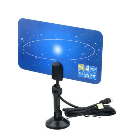 Indoor Uhf Hdtv - Digita l Indoor TV Antenna HDTV DTV Box Ready HD VHF UHF Flat Design High Gain Work Great with Digita l TV Sets Converter Boxes