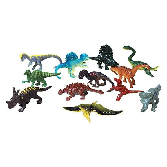 Lot 12 Assorted 2"-3" Jurassic Prehistoric Dinosaur PVC Figurines Decorations
