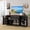 Black, variant on Barn Door Storage Cabinet, 63 Inch Farmhouse Buffet Cabinet with 2 Drawers & Adjustable Shelves, Coffee Bar Sideboard for Kitchen, Living Room, Entryway & Dining Room, White