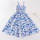 thumbnail image 2 of Odeerbi 7-18 Años Niñas Verano Floral Rompers Algodón Pierna Ancha Jumpsuit Primavera Seda Francés Vacaciones Estilo Tirantes Pantalones, 2 of 5