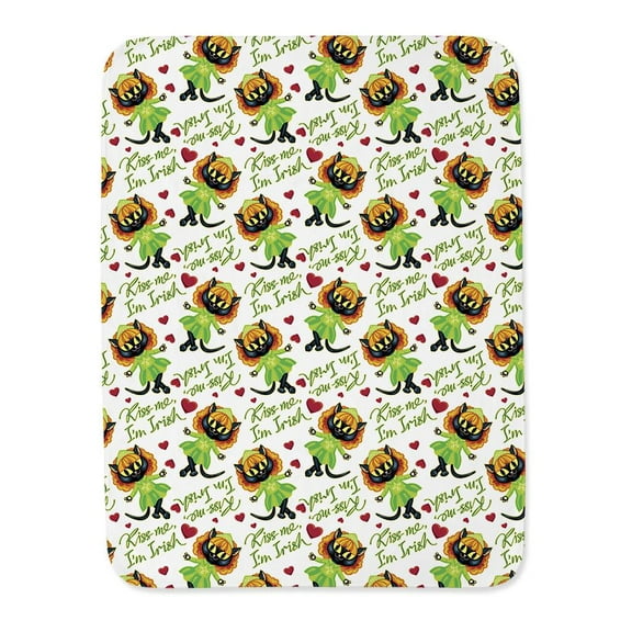 Kiss Me, I'm Irish Cat Blanket -Image by Shutterstock,
