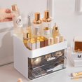 thumbnail image 3 of Organizador de maquillaje KQJS Vanity con 2 cajones y expositor de cosméticos, 3 of 8