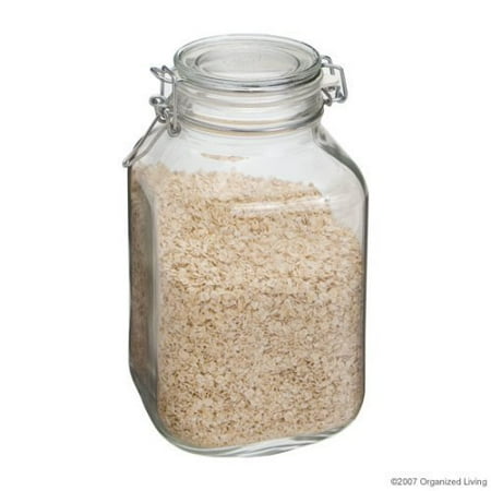 2 Piece Jar - 2 Pieces Bormioli Rocco Fido Glass Latch Lid Canning Jar Cannister Italian - 2 Liter