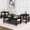Rectangle - Black, variant on MOOSENG Coffee Table Set of 3, Industrial Vintage Wood Coffee Table with 2 Square End Side Tables, Easy Assembly Living Room Table Set for Offices, Living Rooms and Apartments, Brown