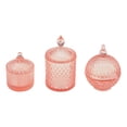 thumbnail image 1 of Milaget 3Pcs Miniatures Pots de Bonbons Mini Bols Mis en Miniatures de Vaisselle Maison de Poupée Rose 1:6, 1 of 9