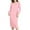Pink, variant on Jgppe Women's Basic Nightgown Long Sleeve with Chest Pad Round Neck Tunic Pullover Nightshirt