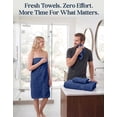 thumbnail image 5 of LANE LINEN Everyday Essential 6 Pc Towel Set - 100% Cotton, Apartment & Dorm Ready, Quick-Drying Comfort - Navy, 5 of 8