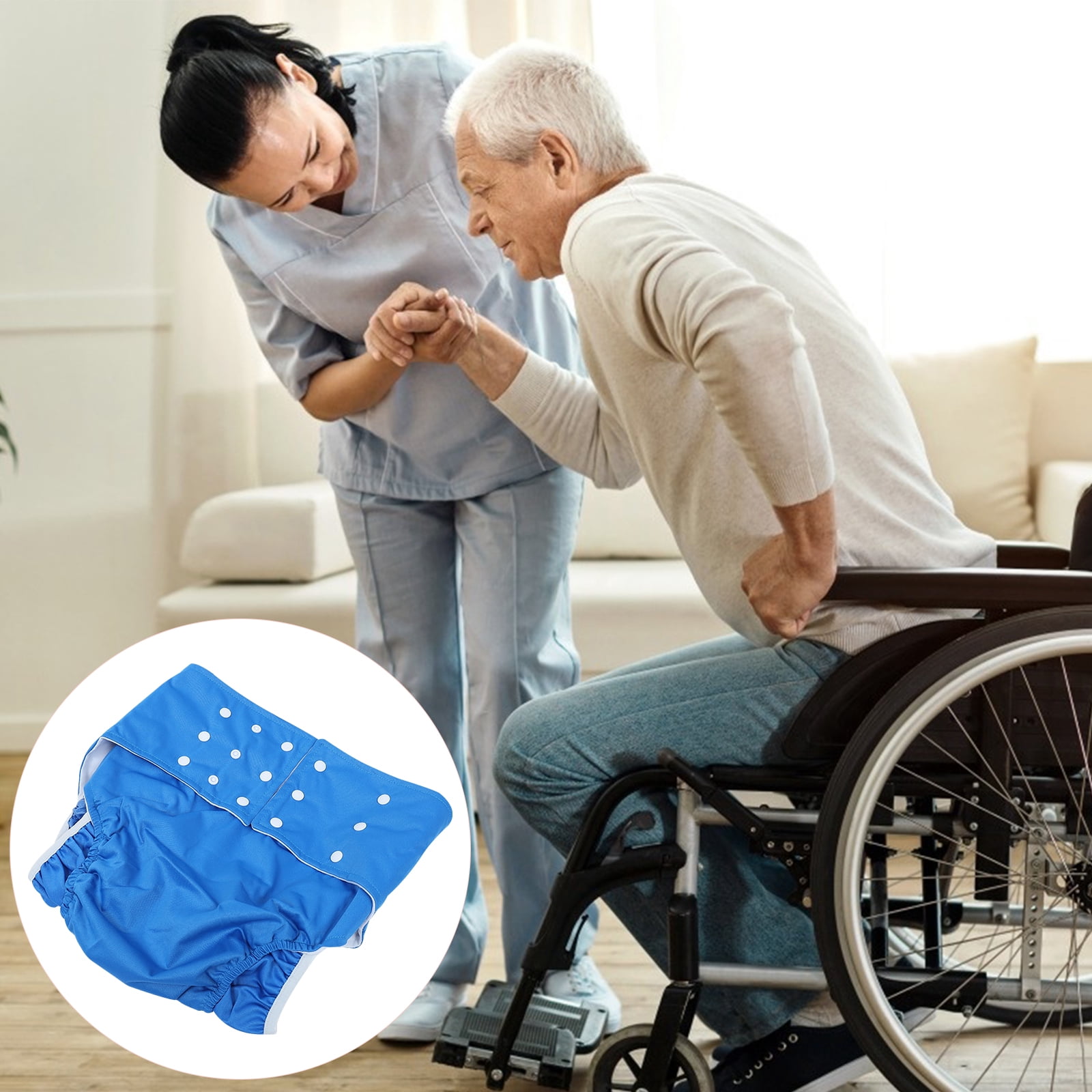 Reusable Adult Diaper Plastic Pants for Elderly Incontinence Cloth Diapers Skin Friendly Washable