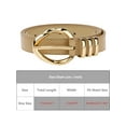 thumbnail image 4 of Women's Fashion PU Leather Belts Skinny Thin Waistband with Gold Buckle for Jeans Pants Shirts Tan One Size, 4 of 6