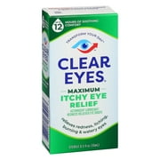 Clear Eyes Maximum Itchy Eye Relief Lubricant Eye Drops, 0.5 fl oz