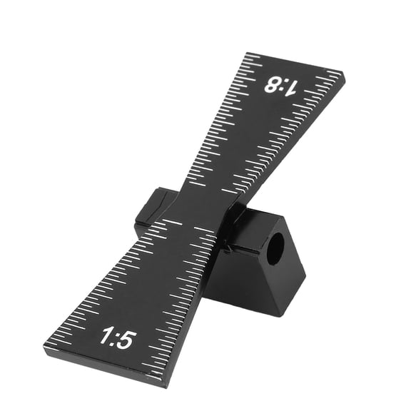 M Buder Aluminum Alloy Dovetail Gauge Woodworking Tool Dovetail Wood Marking Connection Ruler (1:5 1:8), Measuring Carpentry Square, 8 inches / 20.32 cm