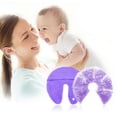 thumbnail image 2 of HHX Breast Therapy Ice Packs, 2-Pack Large U-Shaped Breast Pads, Reusable Hot & Cold Compress for Nursing Mothers（Purple）, 2 of 6