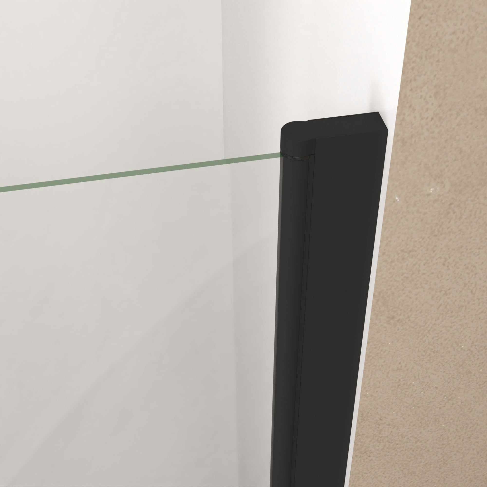 30"W x 72" Pivot Shower Door,Half Frame Shower Door,1/4" Transparent Glass,Matte Black Aluminum Frame