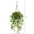 thumbnail image 2 of Nearly Natural 51in. Wandering Jew Artificial Plant in Hanging Basket (Real Touch), 2 of 2