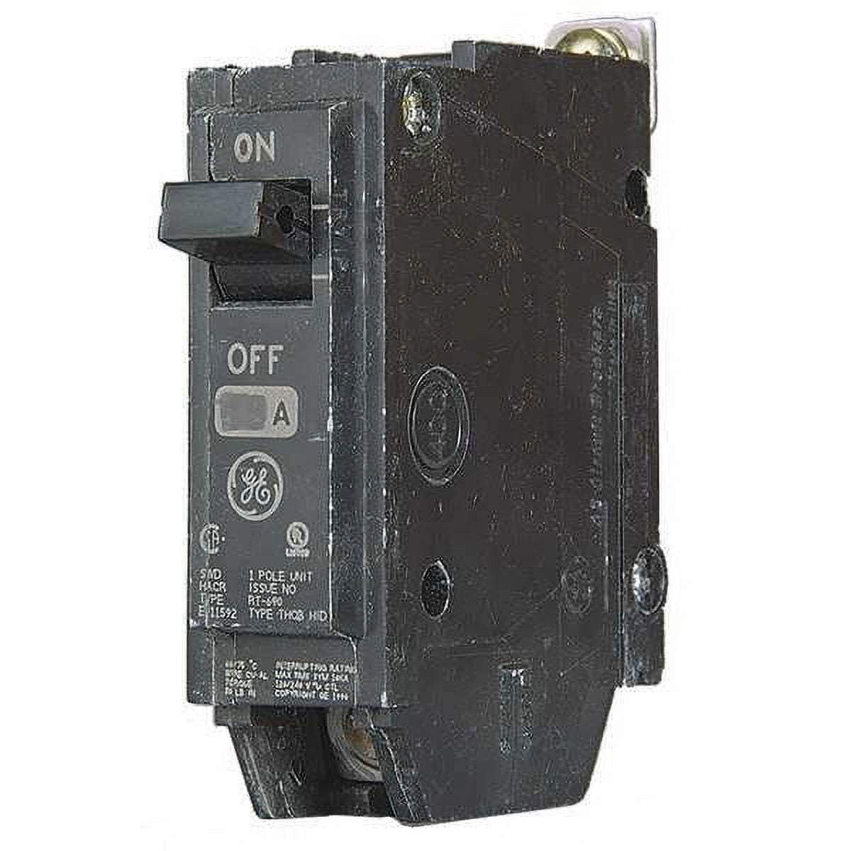 GE THQB1120 Bolt-On Mount Type THQB Miniature Circuit Breaker 1-Pole 20 Amp 120/240 Volt AC, Color