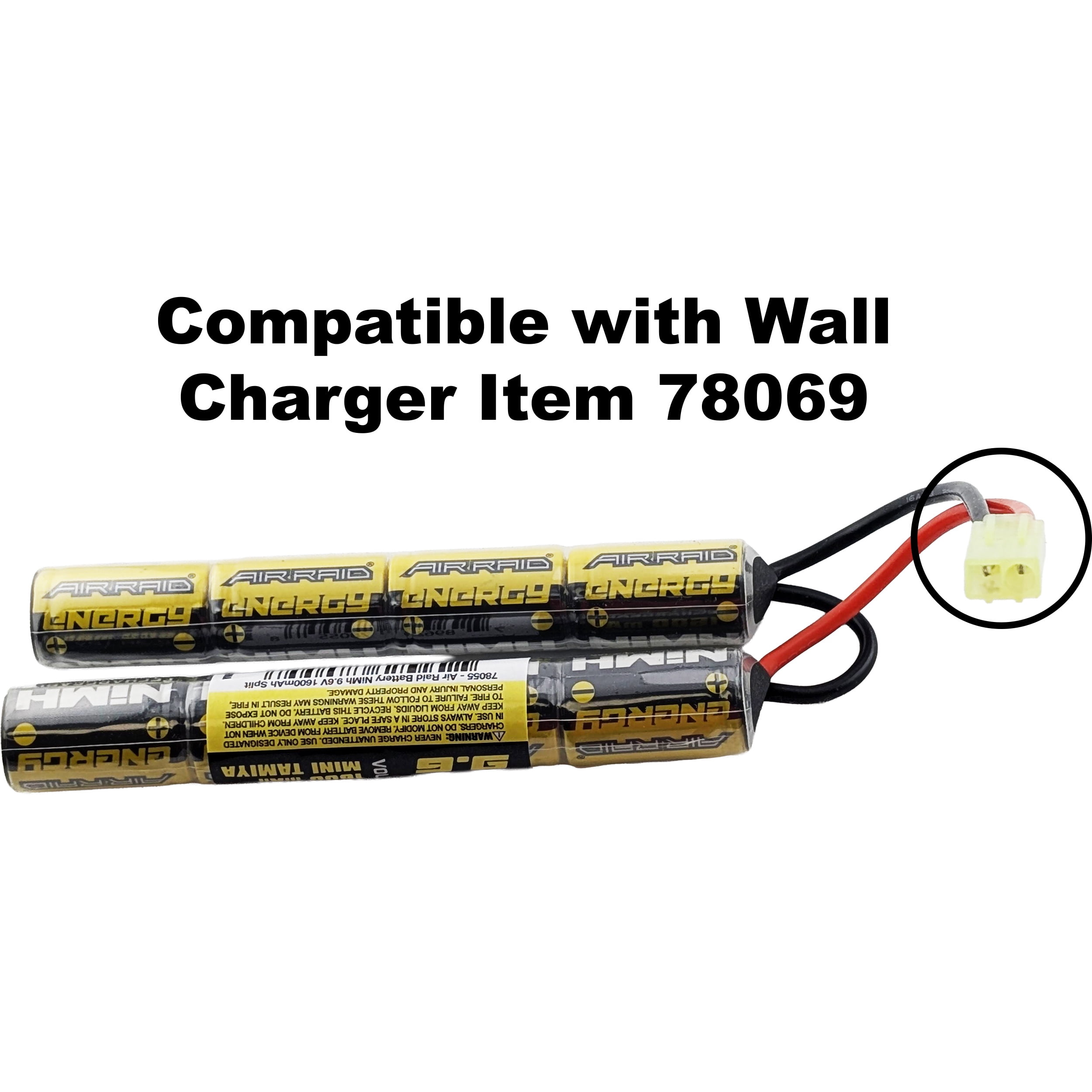 Air Raid 9.6v NiMH 1600mAh Butterfly/Nunchuck, Tamiya Rechargeable Battery