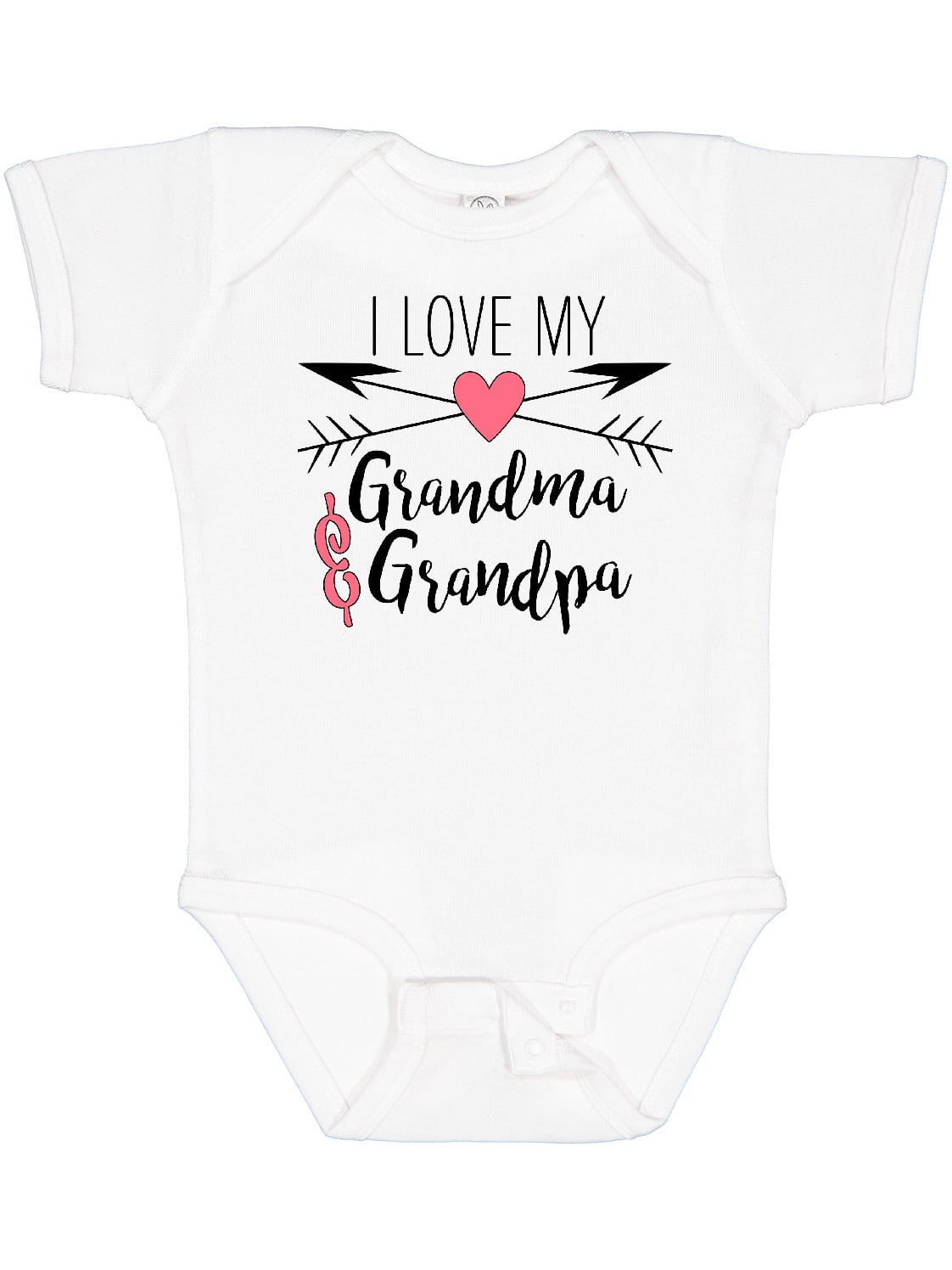 I Love My Granny & Grandad This Much Cute Funny Heart Baby Grow Body Suit Vest 