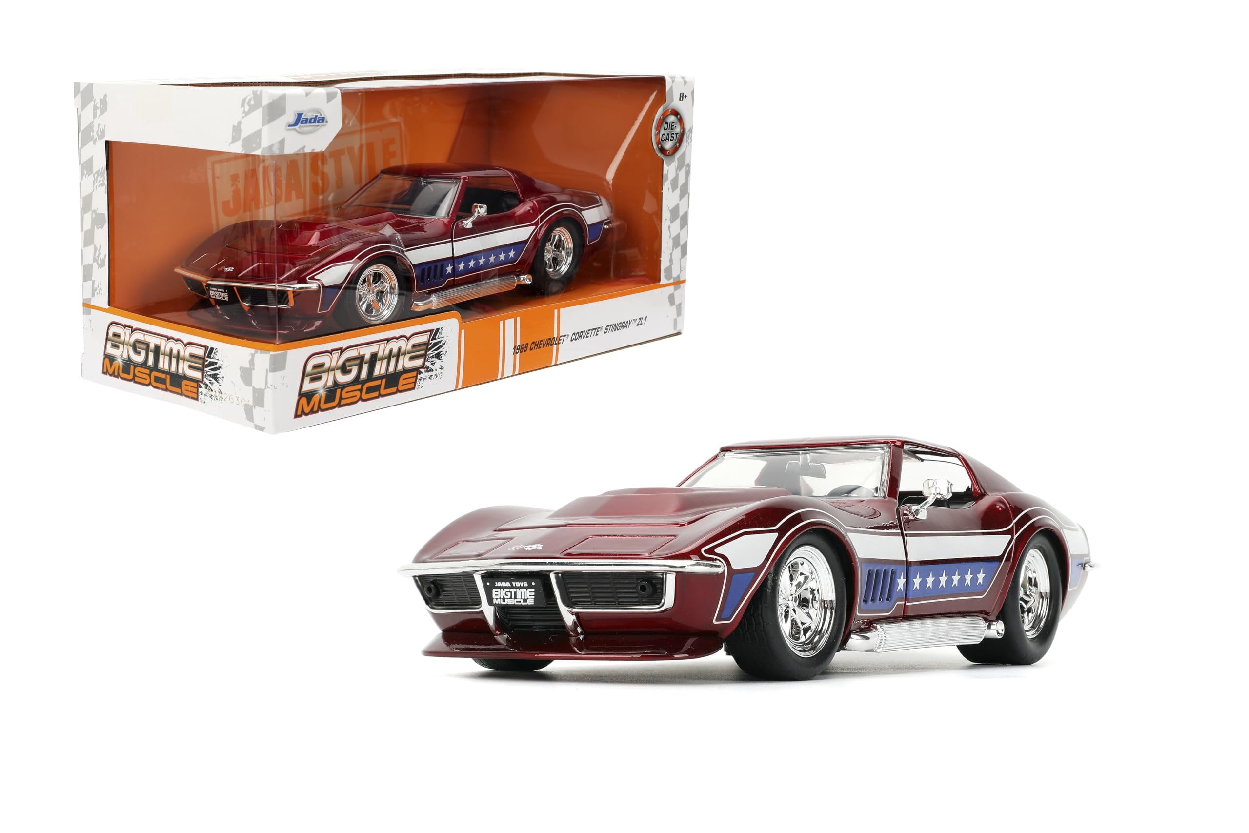 Jada Toys 1969 Chevrolet Camaro Diecast Bigtime Muscle, Candy Blue