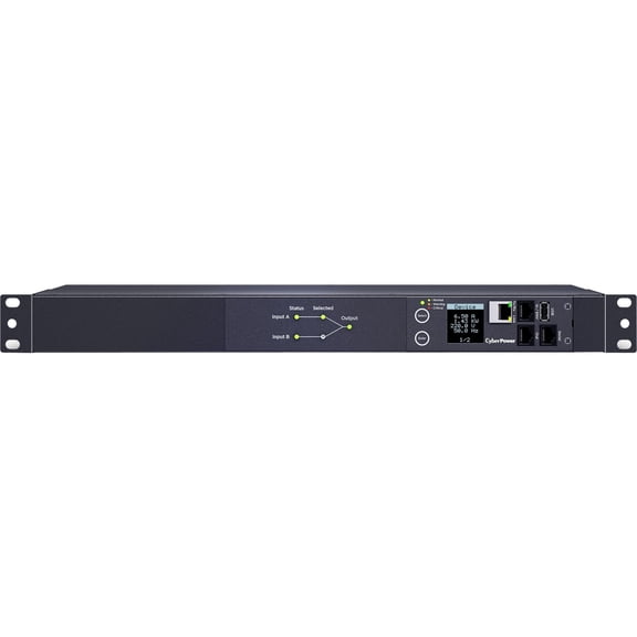 CyberPower 1U 10-Outlet Switched ATS Power Distribution Unit PDU44006