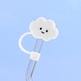 thumbnail image 2 of Couvercle de Paille Clouds, 4 Couvercles de Paille Cloud, Couvercle de Paille Cloud Réutilisable (4 x Canard), 2 of 5