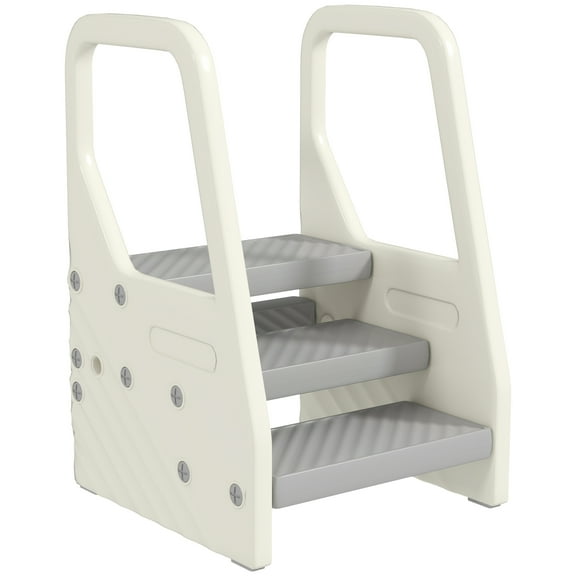 Favory Toddler Tower, Adjustable 3 Step Kitchen Stool Helper with Handles, Non-Slip Surface & Foot Pads, for Bathroom, Kitchen, Sink, Toilet Potty Training