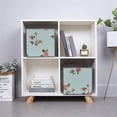 thumbnail image 3 of Collapsible Oxford Fabric Storage Cubes with Handles, Large Mid Foldable Oxford Cloth Bins Set of 2/6, Closet Organizers for Shelves Clothes Home Kitchen Toy - Rose Pattern-1, 3 of 7