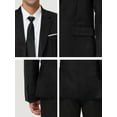 thumbnail image 5 of Unique Bargains Men's Business Slim Fit Sports Coats One Button Formal Blazers 2XL Black, 5 of 5